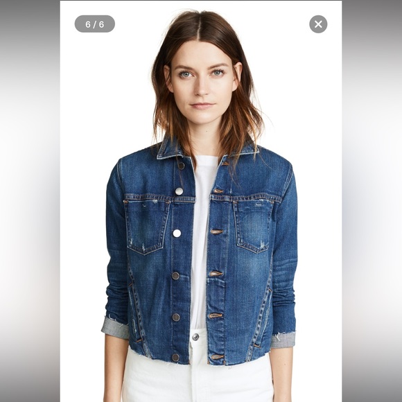 L'AGENCE Jackets & Blazers - L’agence raw hem ‘Janelle’ denim jacket